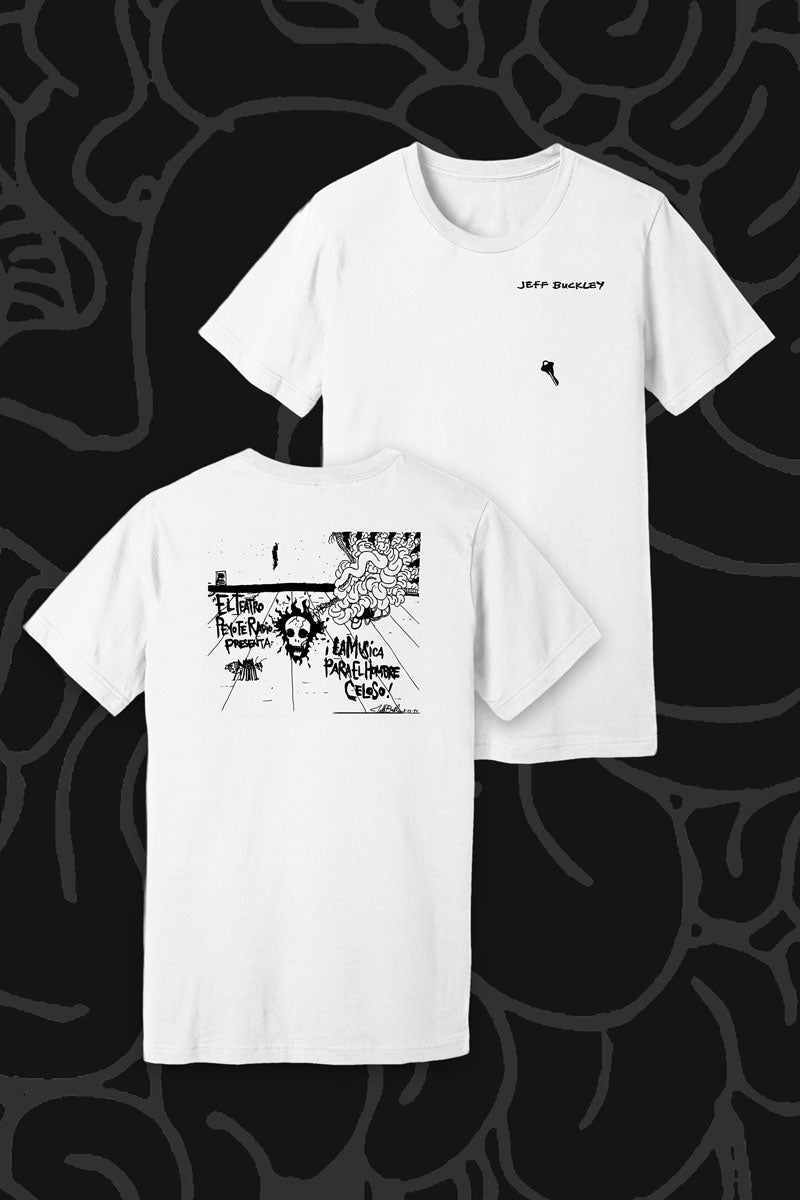 Jeff Buckley white crewneck tee Kin Ship Goods