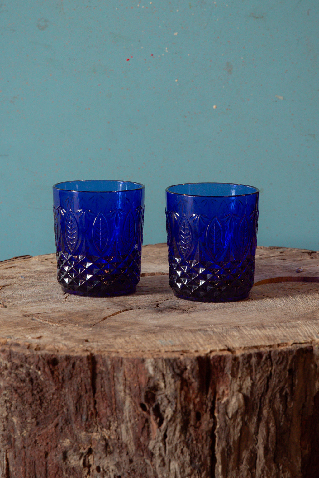 Vintage Cobalt Glasses Set