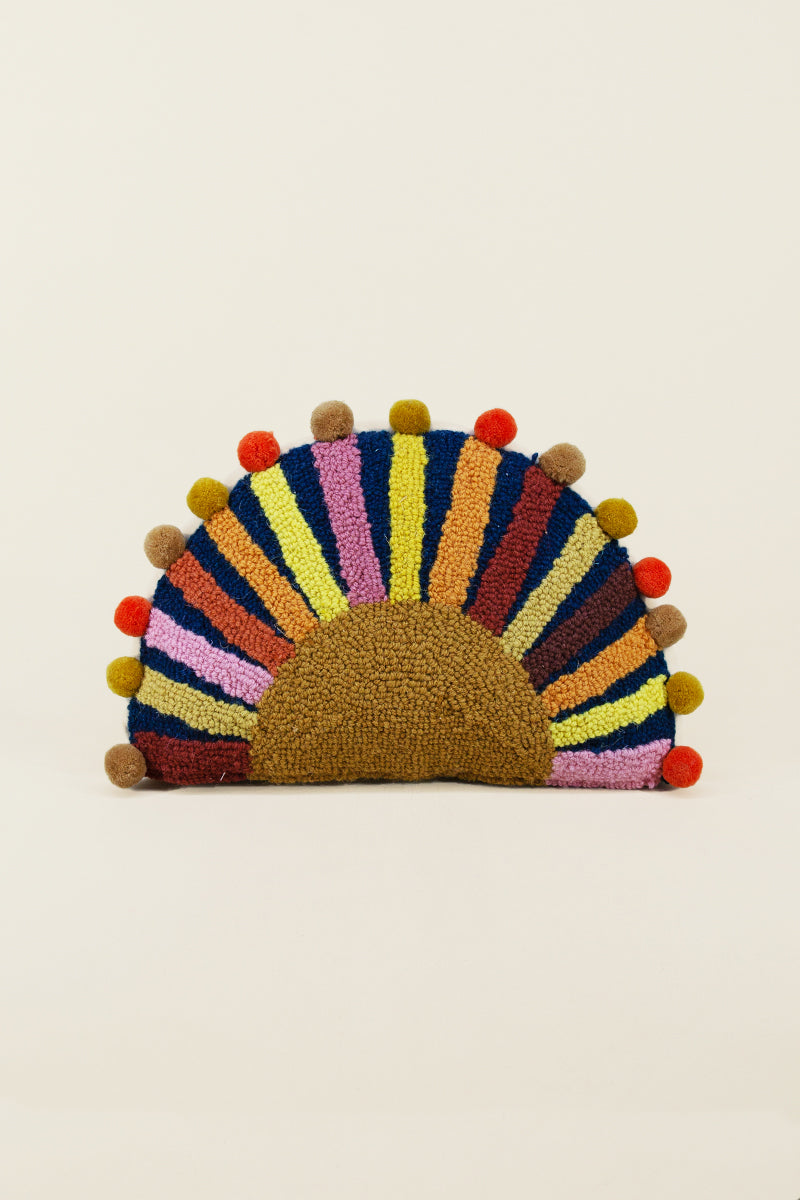 Good Day Sunshine Pom Pom Hook Pillow