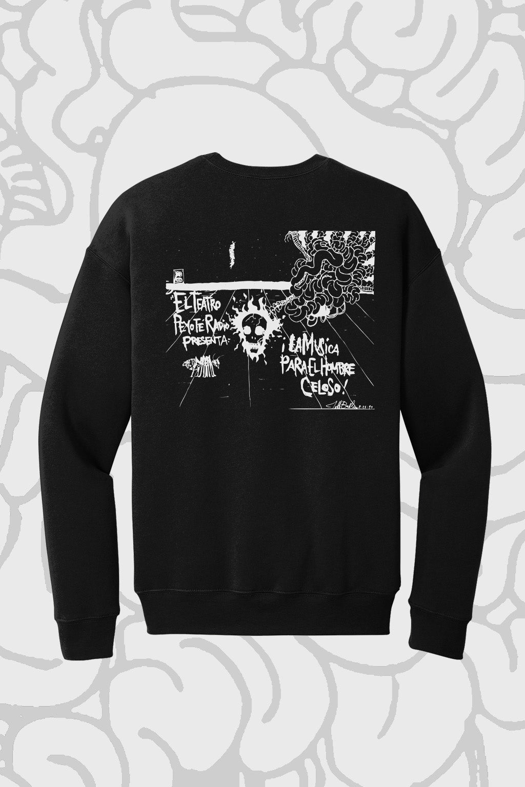 Kin Ship Goods Jeff Buckley Peyote Radio Theater black sweatshirt reissue, original design, hand screen-printed, limited edition