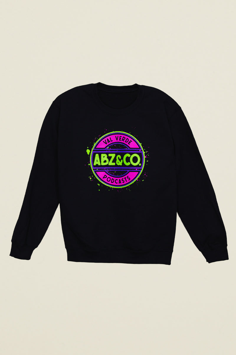 Kin Ship Goods Val Verde Action Boyz sweatshirt with retro podcast-inspired design for fans of 80s and 90s action movies.