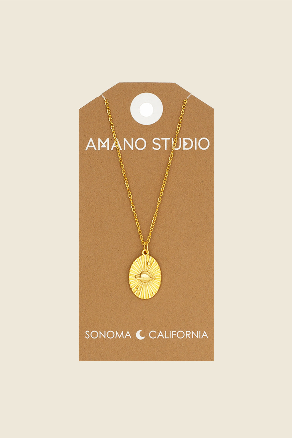 Saturn Medallion Necklace