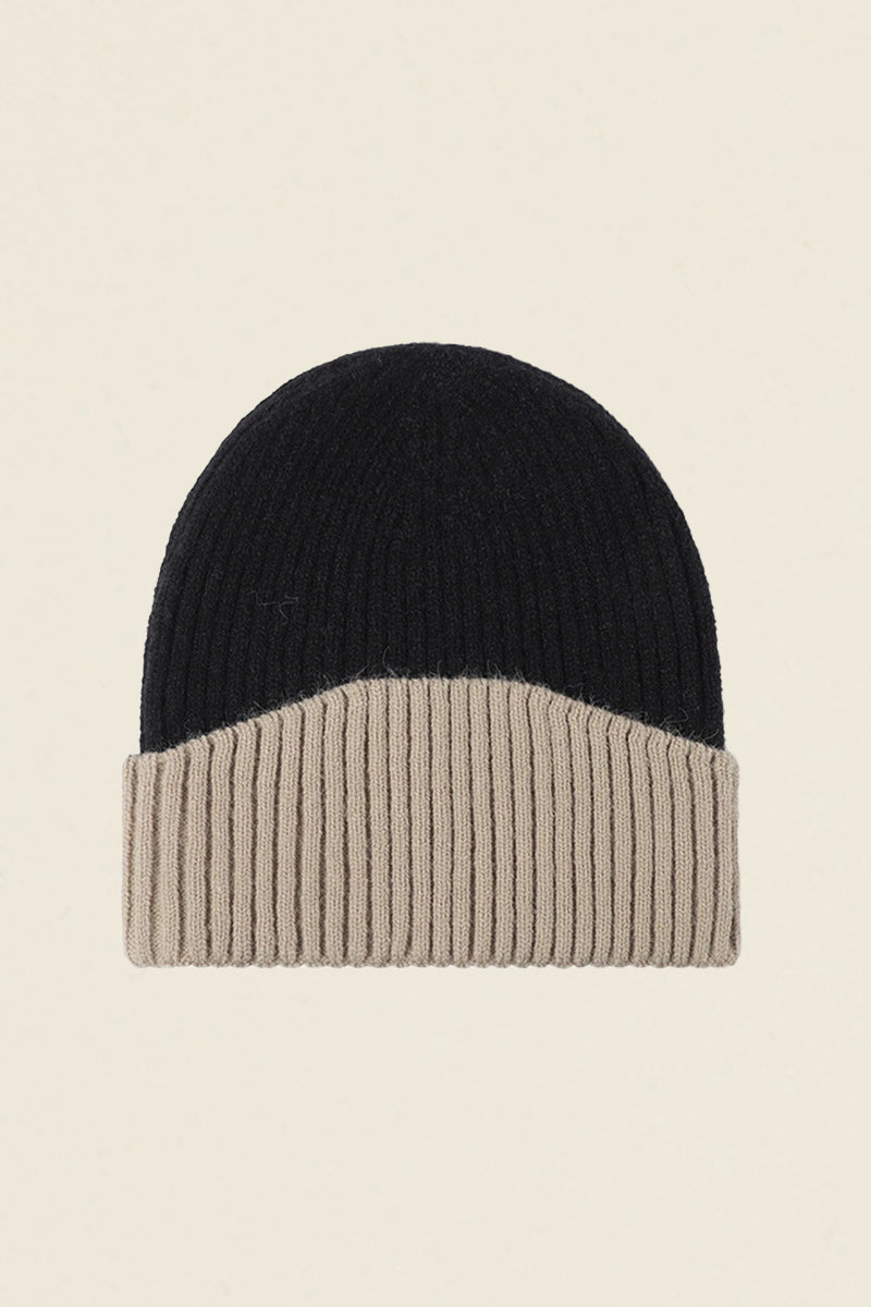 Contrasting Cuff Beanie