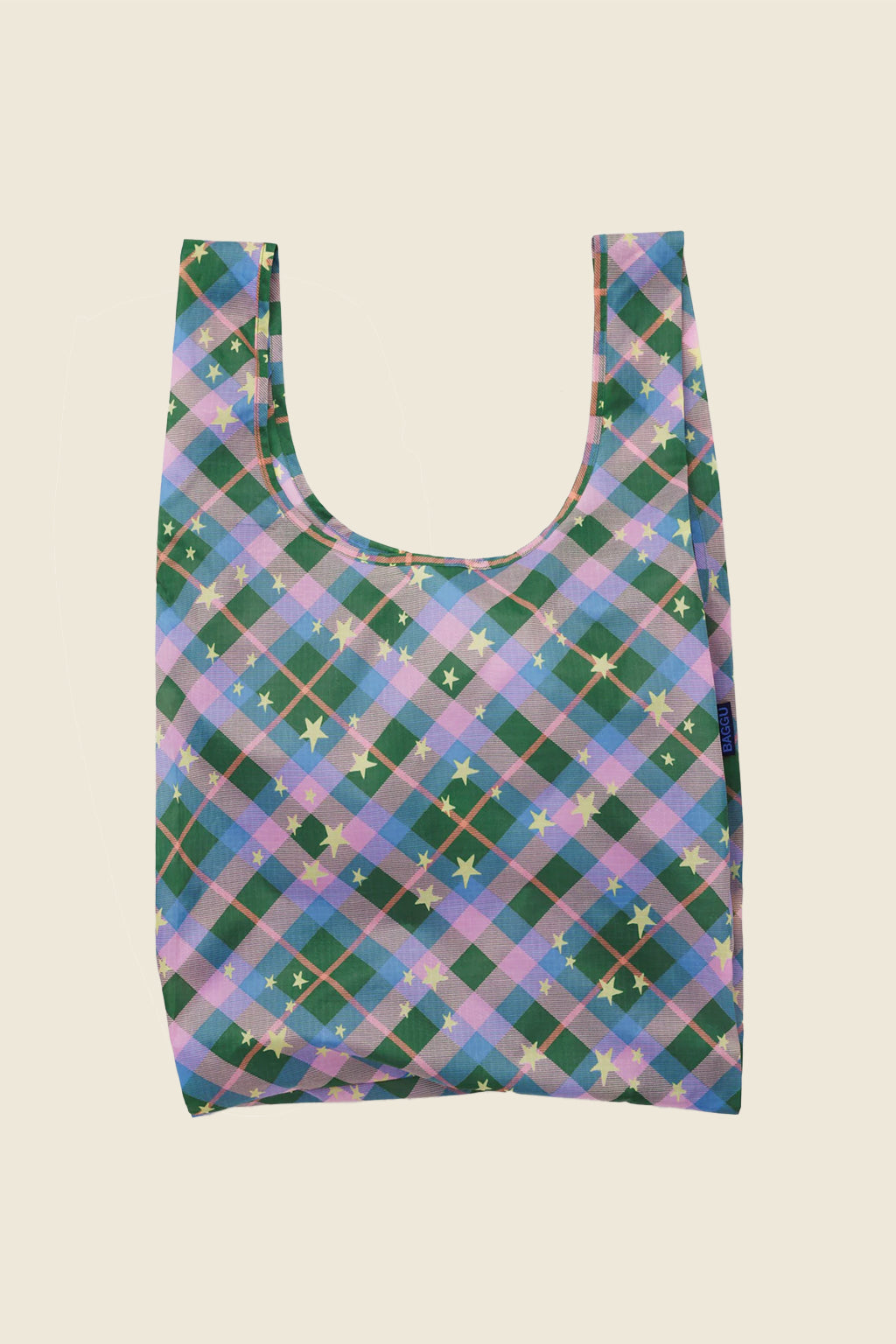 Standard Baggu, Green Star Plaid