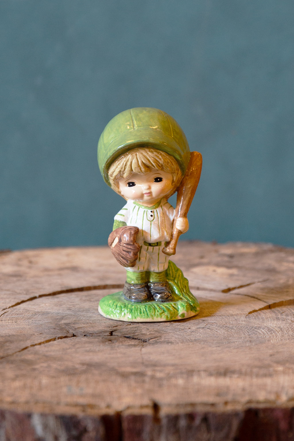 Vintage Ceramic Baseball Statue