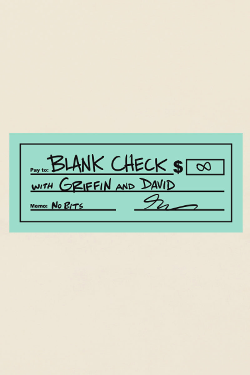 blank check podcast sticker comedy bang bang kin ship goods