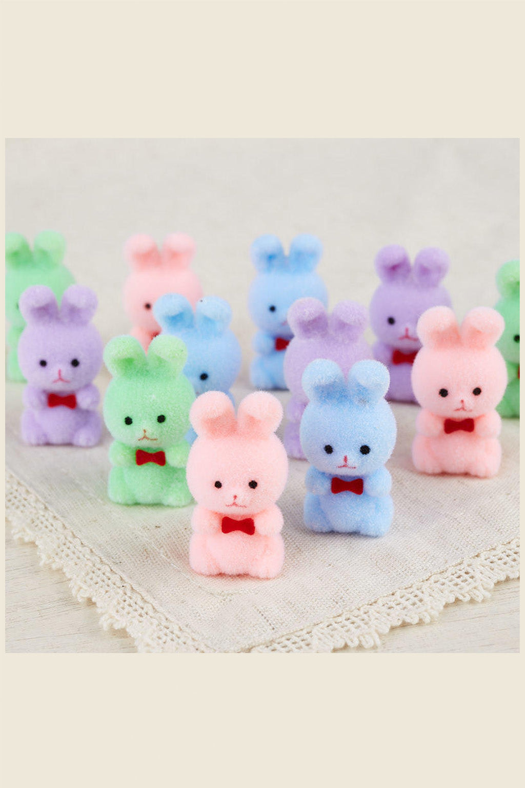 Mini Flocked Bunny
