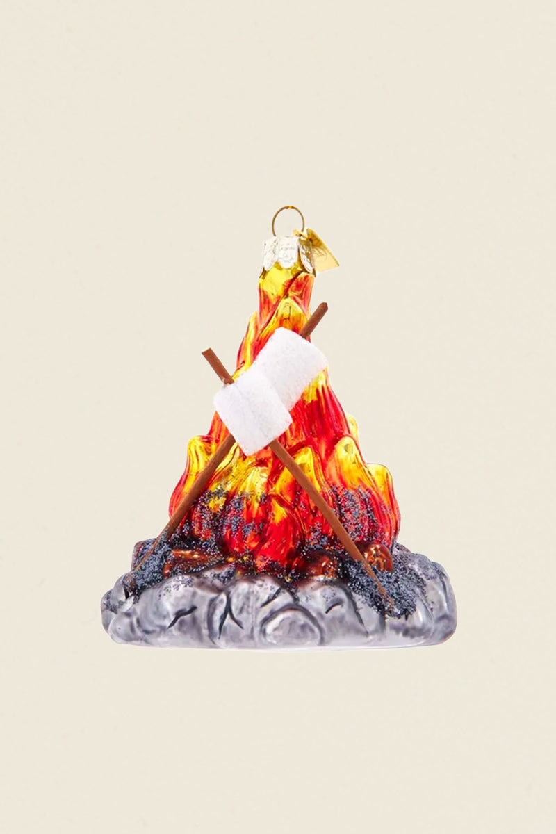 campfire marshmallow ornament kin ship goods holiday product