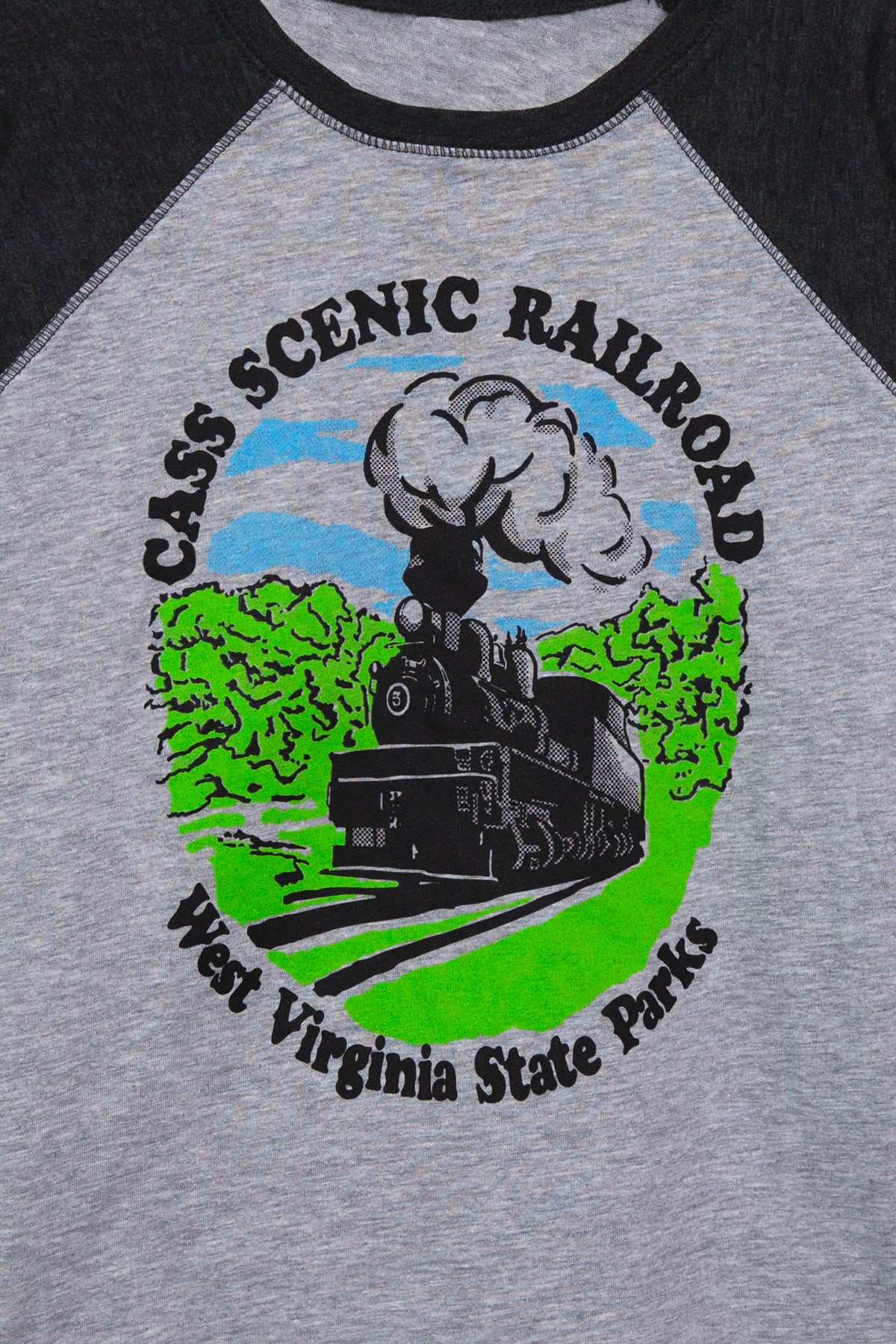 Cass Scenic Railroad Kids Baseball Tee