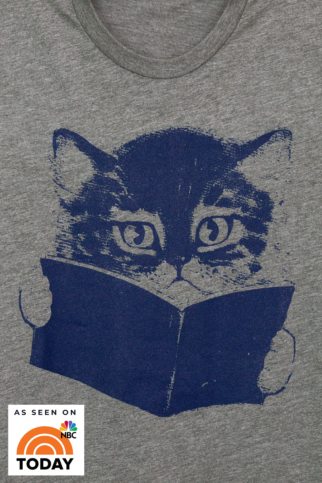 Cat Reading Book Tee