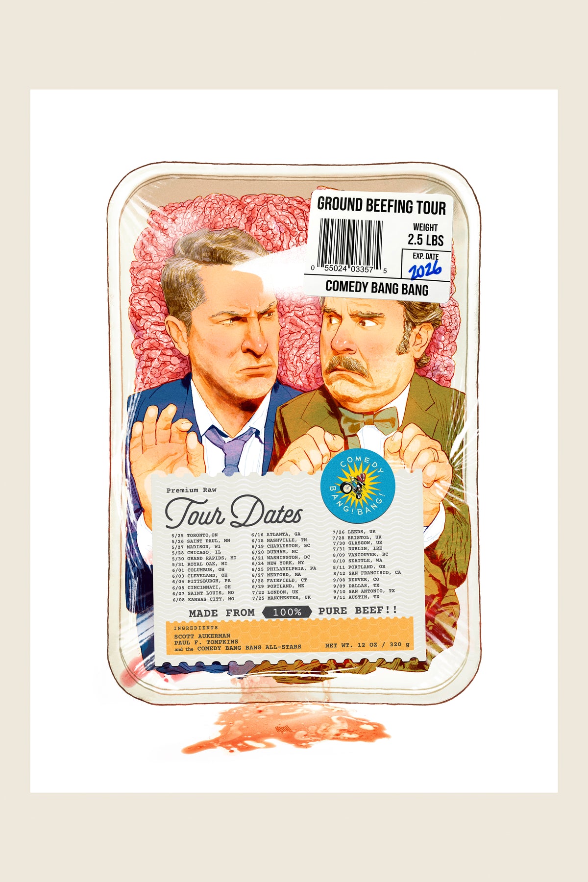 Comedy Bang! Bang!: Ground Beefing Tour Poster