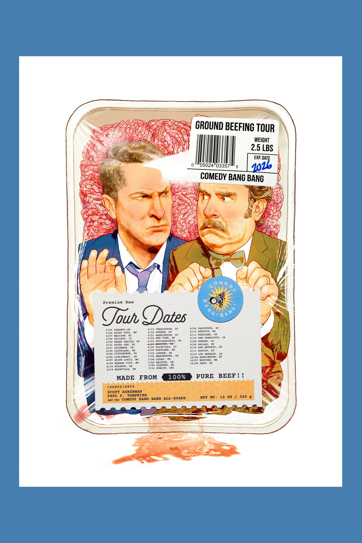 Comedy Bang! Bang!: Ground Beefing Tour Poster (Extra Dates)