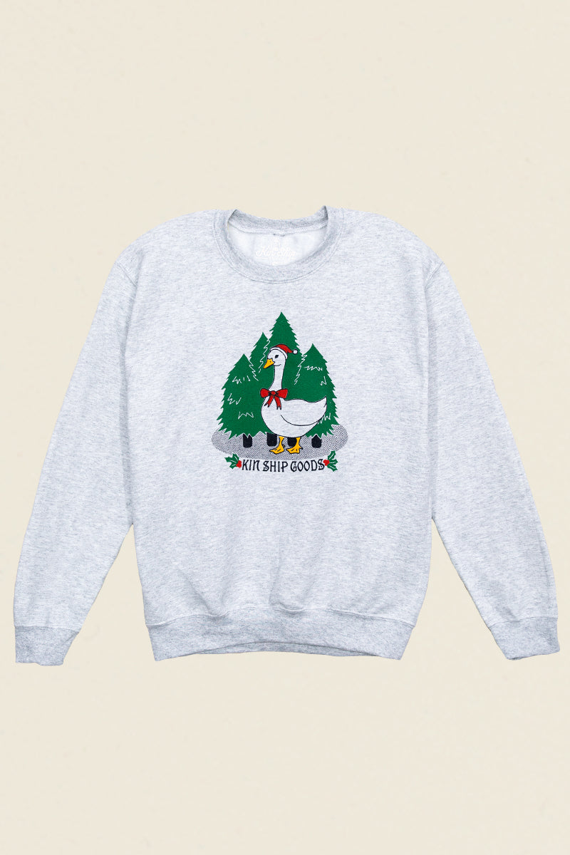 Limited Edition Holiday Sweatshirt with Goose Kin Ship Goods