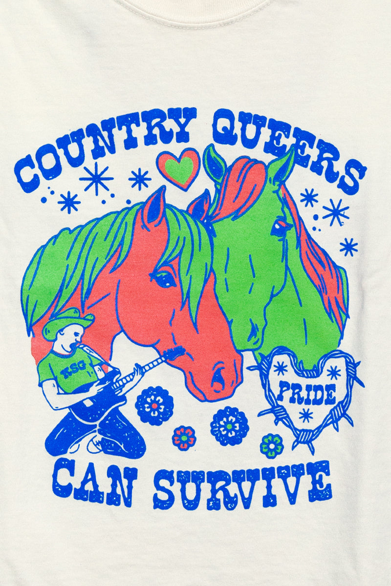 Country Queers Can Survive Crop Tee, final sale