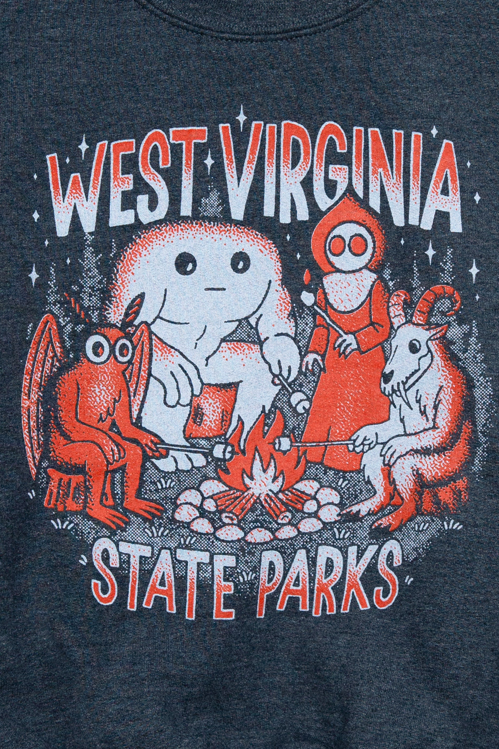 WV State Parks: Cryptid Campfire Kids Sweatshirt