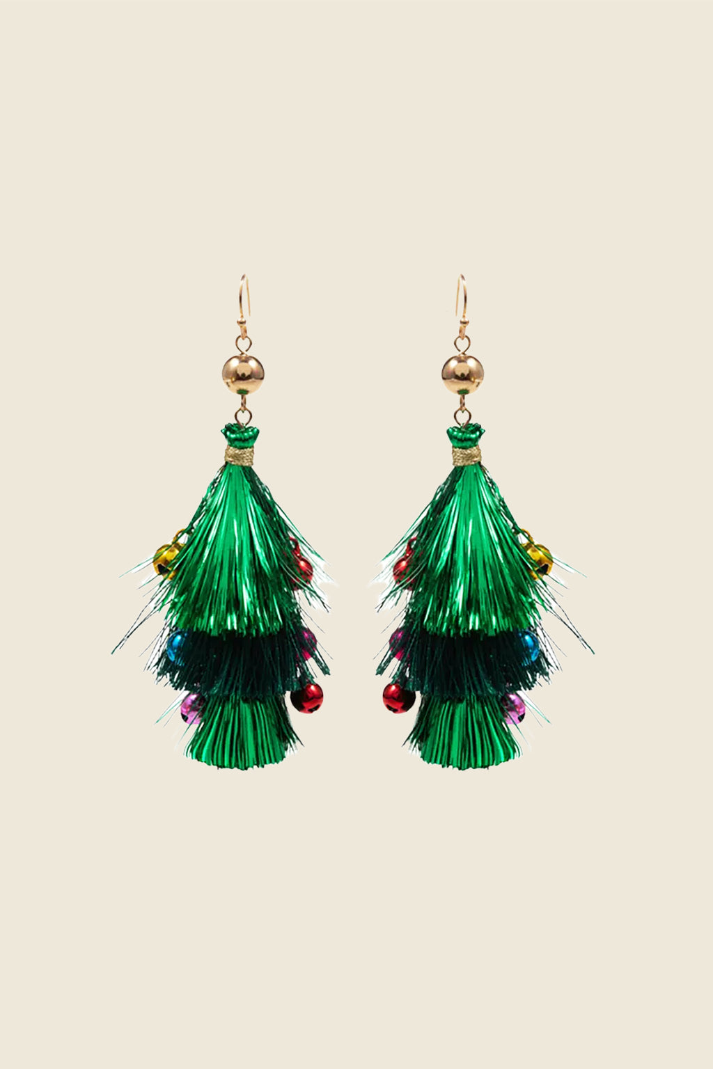 Christmas Tree Tassel Earrings