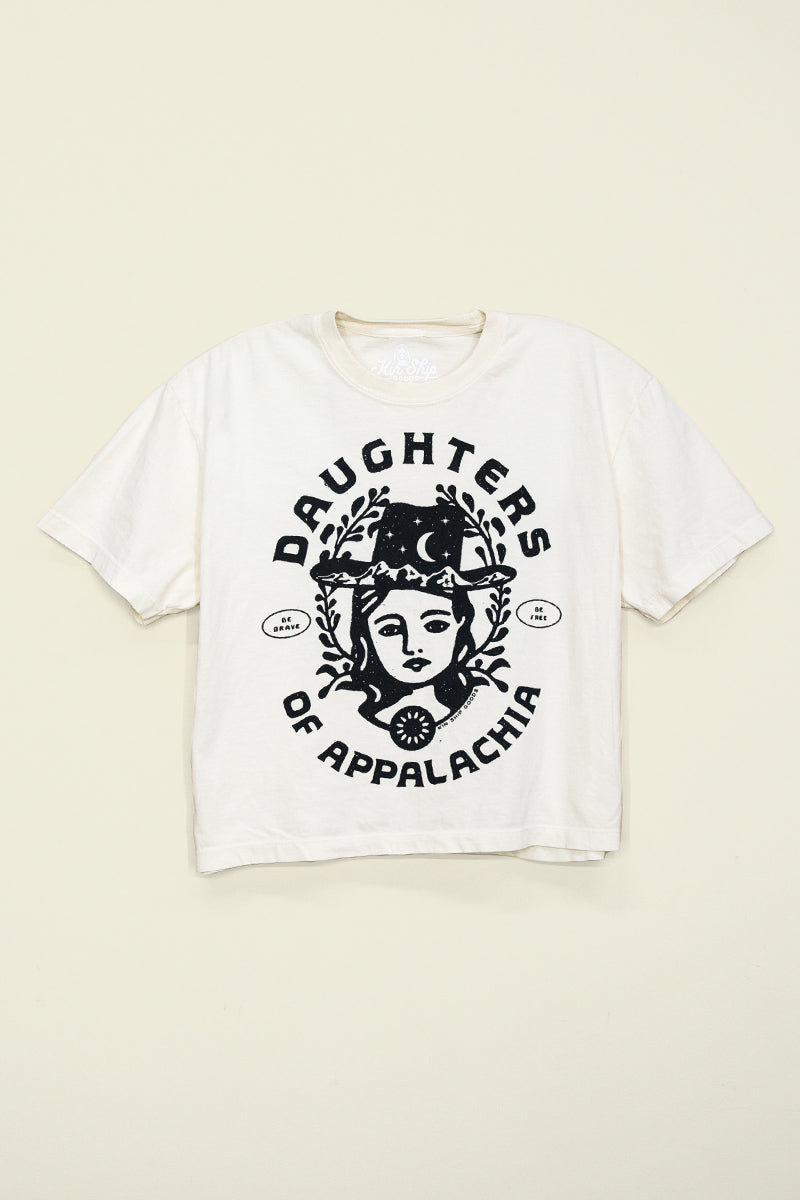 ivory daughters of appalachia crop t shirt kin ship goods daughters shirt