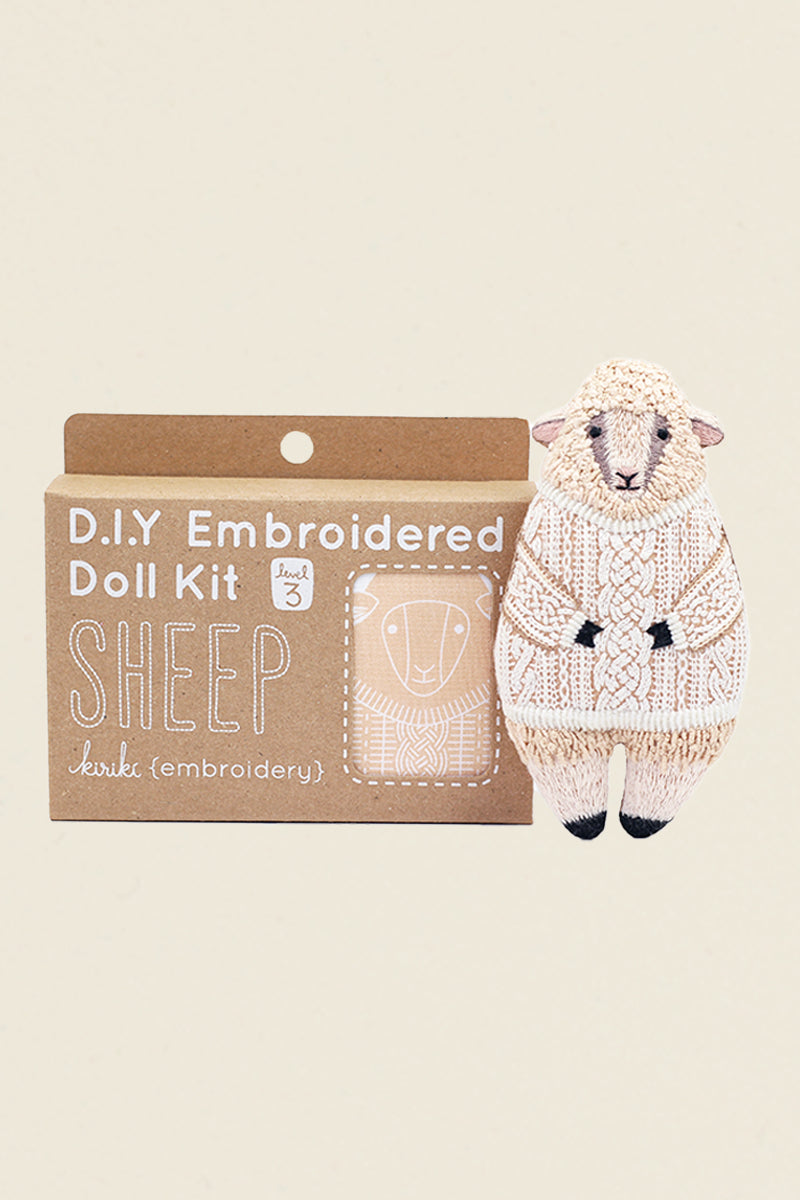 DIY Embroidered Sheep Doll Kit Kin Ship Goods