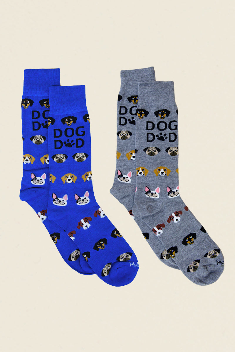 Blue and Grey Dog Dad Socks Kin Ship Goods 