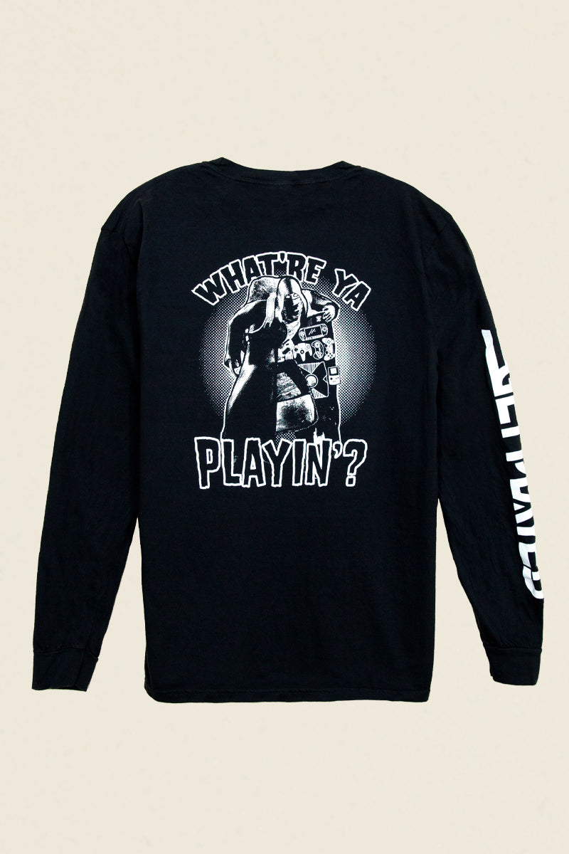 get played podcast black long sleeve shirt kin ship goods