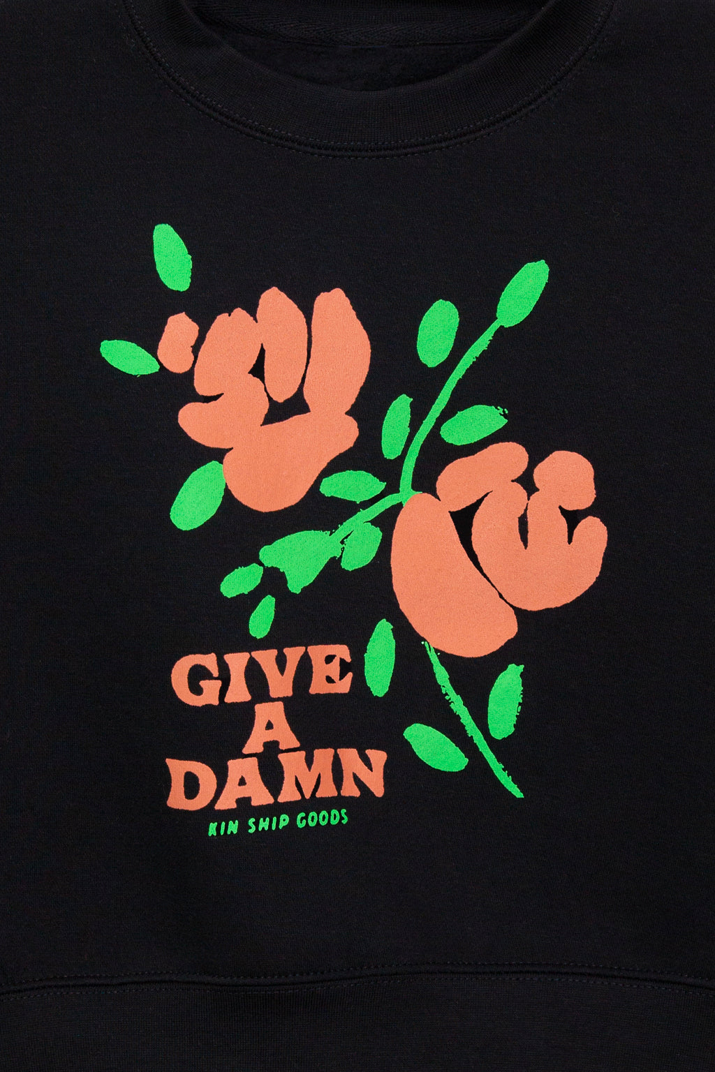 Give A Damn Cropped Sweatshirt