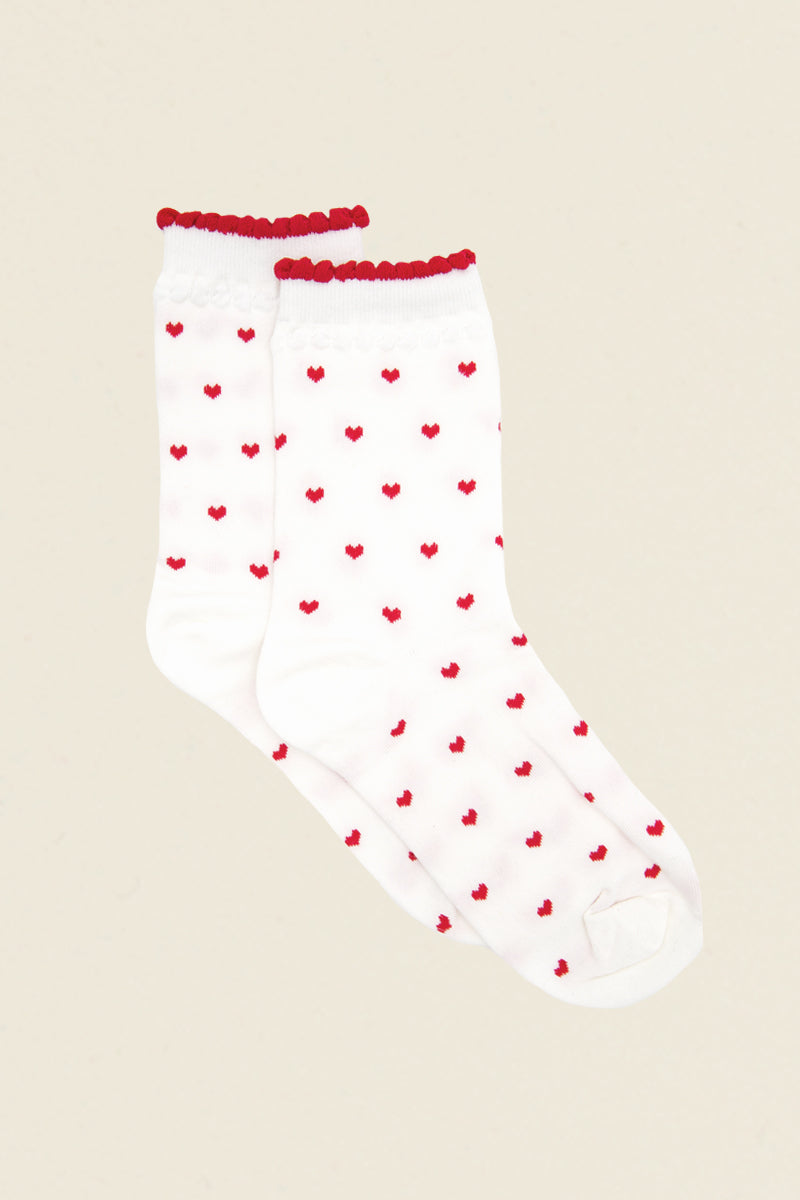 Womens Lovely Hearts Socks