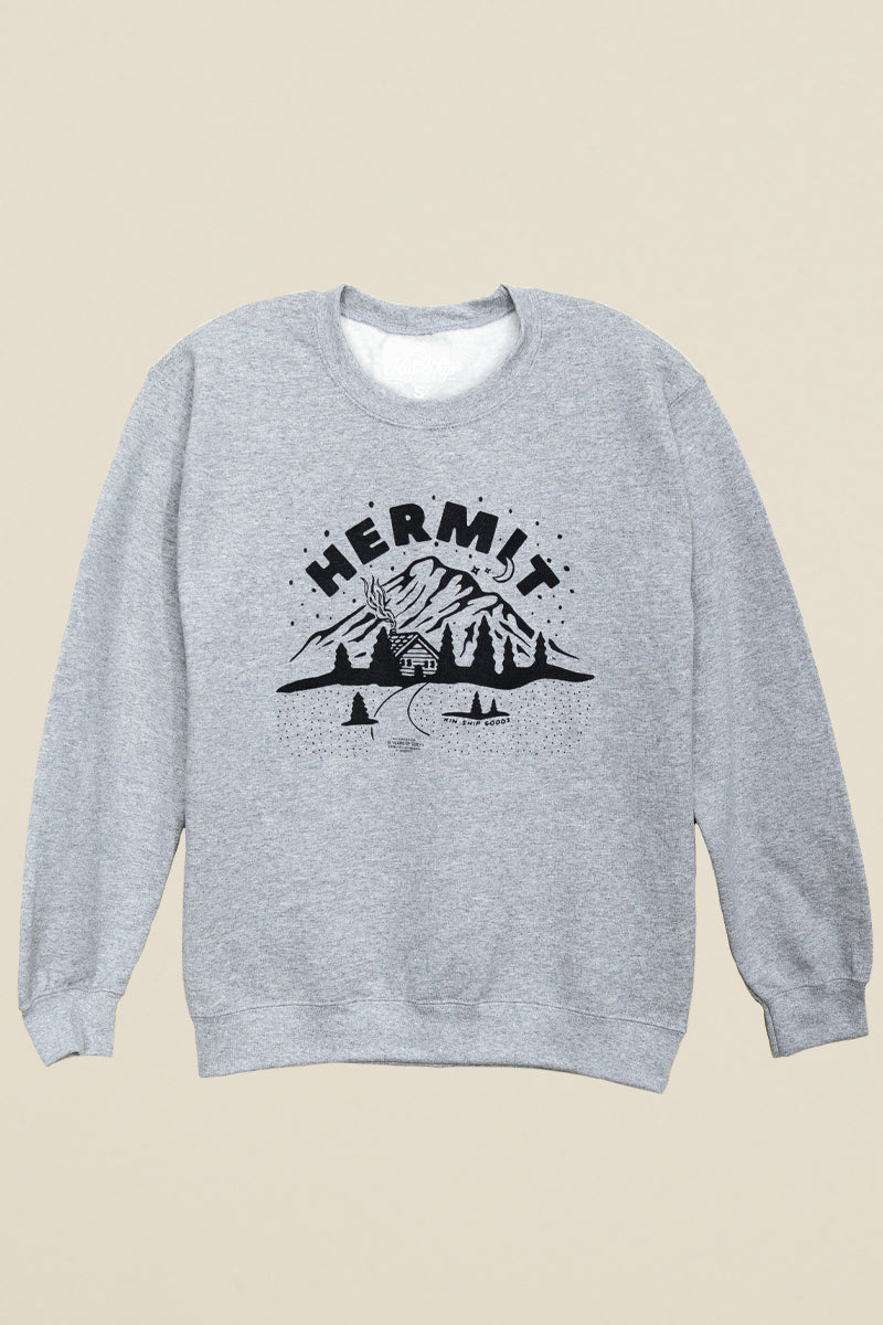 grey hermit sweatshirt kin ship goods