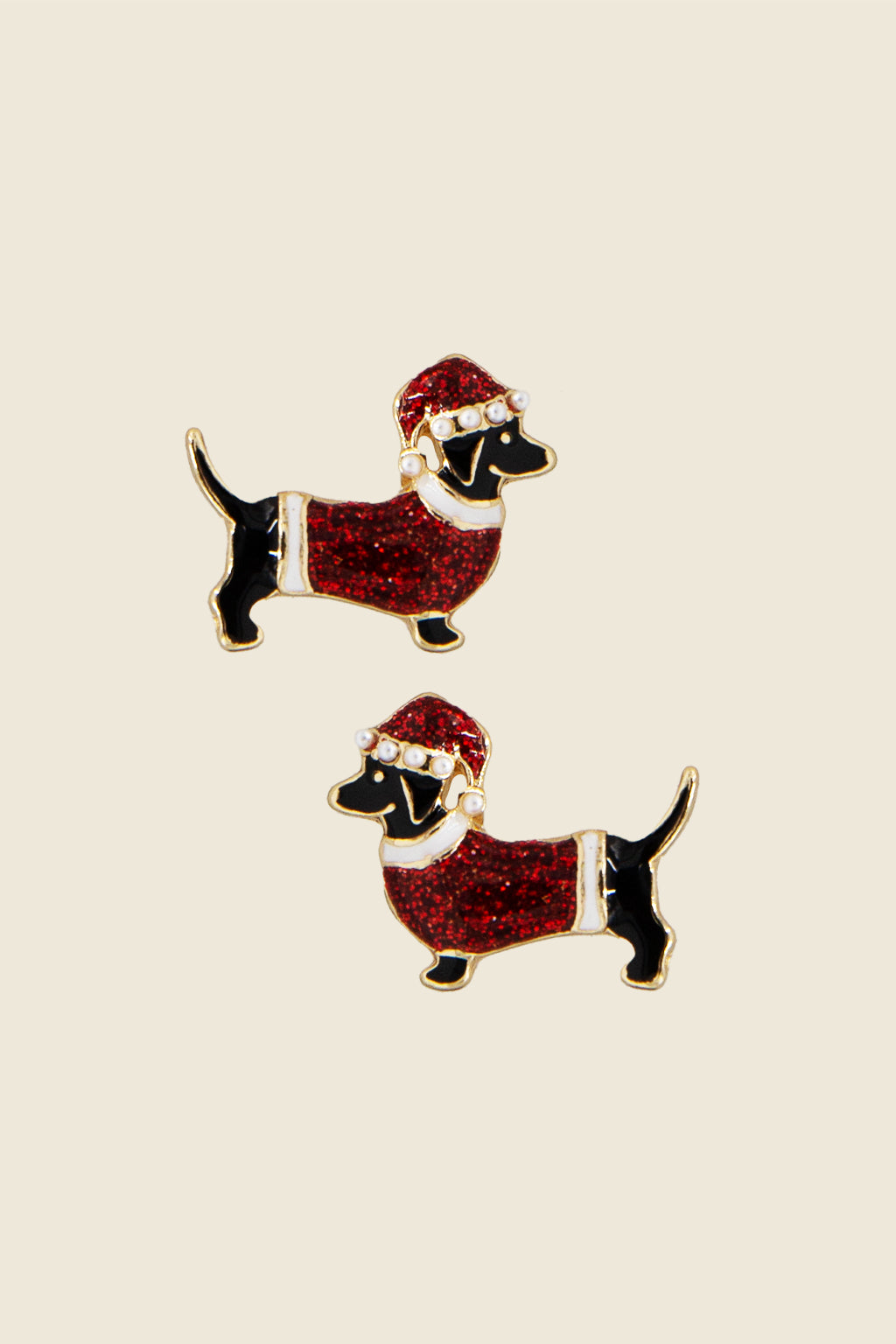 Holiday Dachshund Earrings