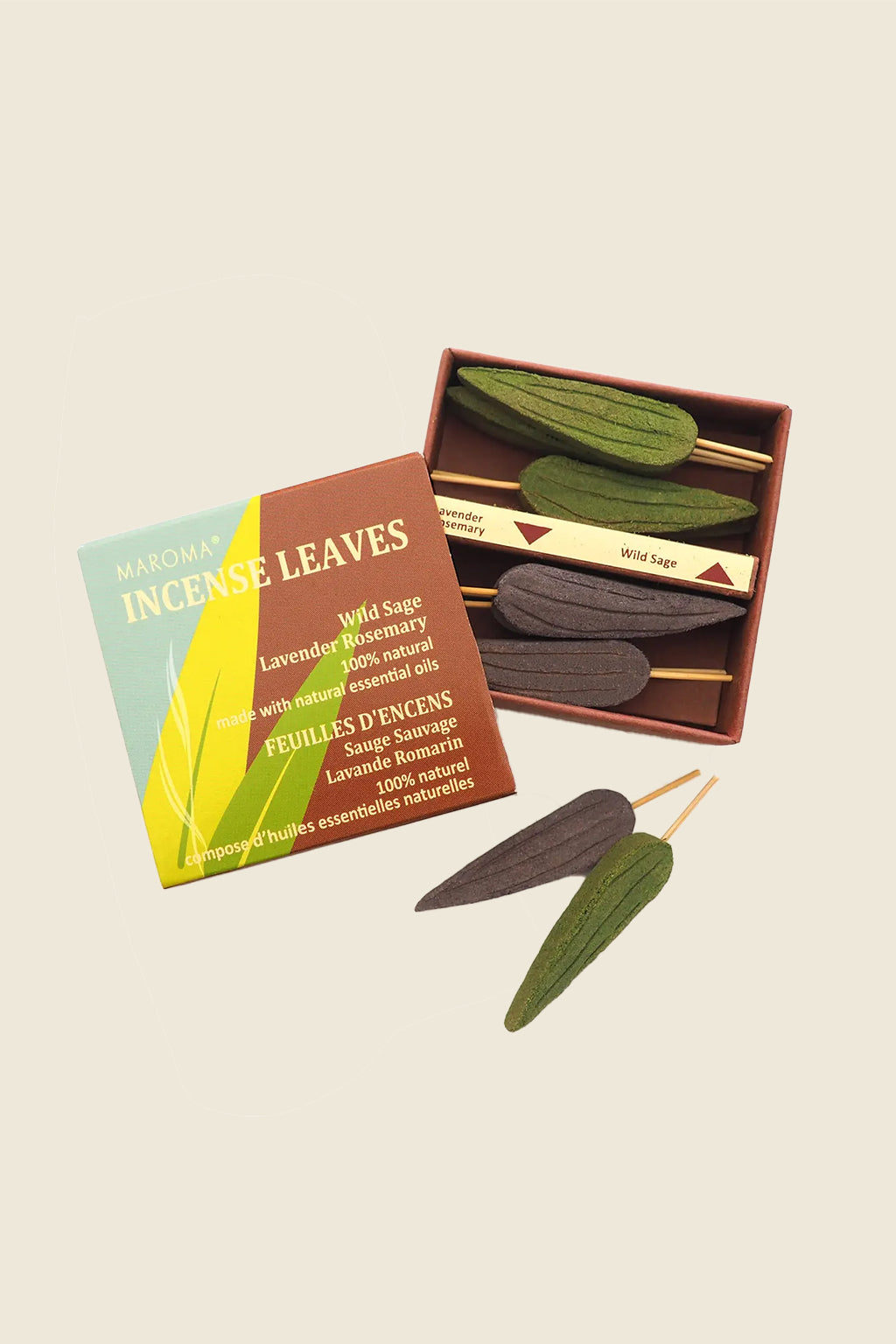 Lavender Rosemary & White Sage Incense Leaves