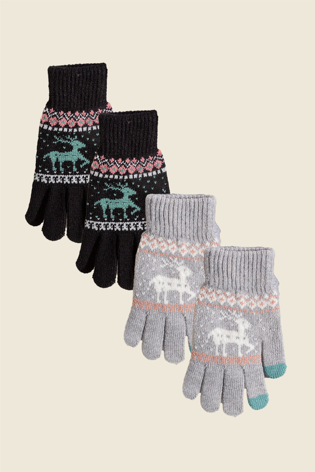 Reindeer Knit Gloves