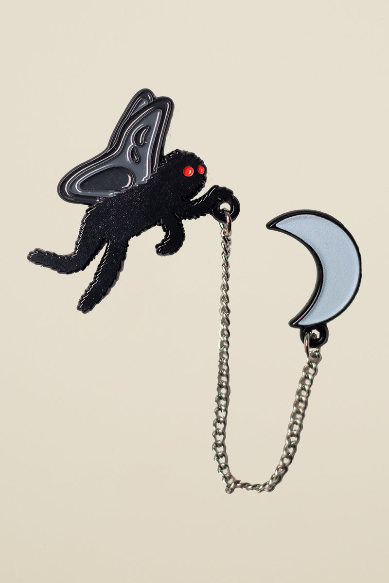 mothman moon pin set