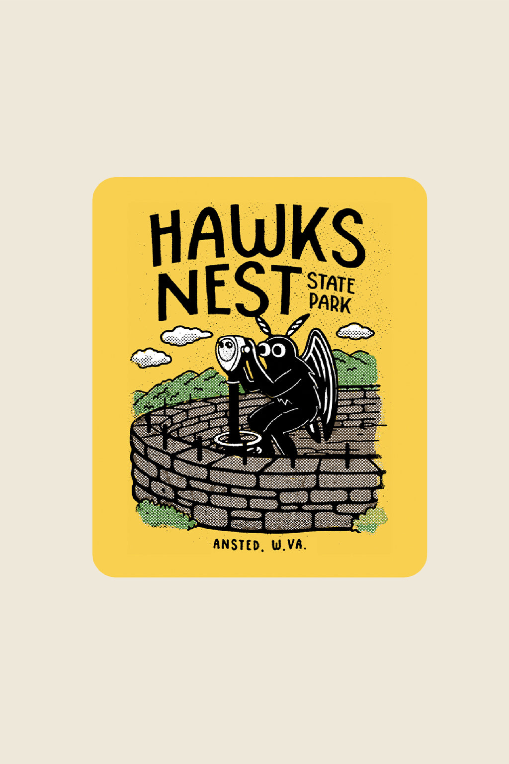 WV State Parks: Hawks Nest Mothman Sticker