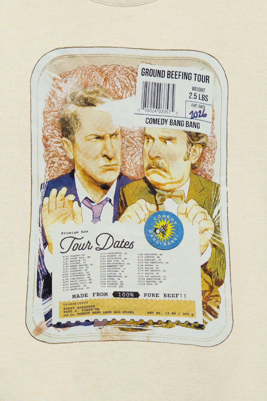 Comedy Bang! Bang!: Ground Beefing Tour Sweatshirt (Extra Dates)