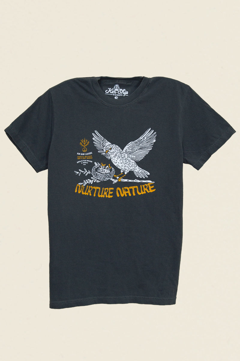 nurture nature t shirt bird with nest kin ship goods