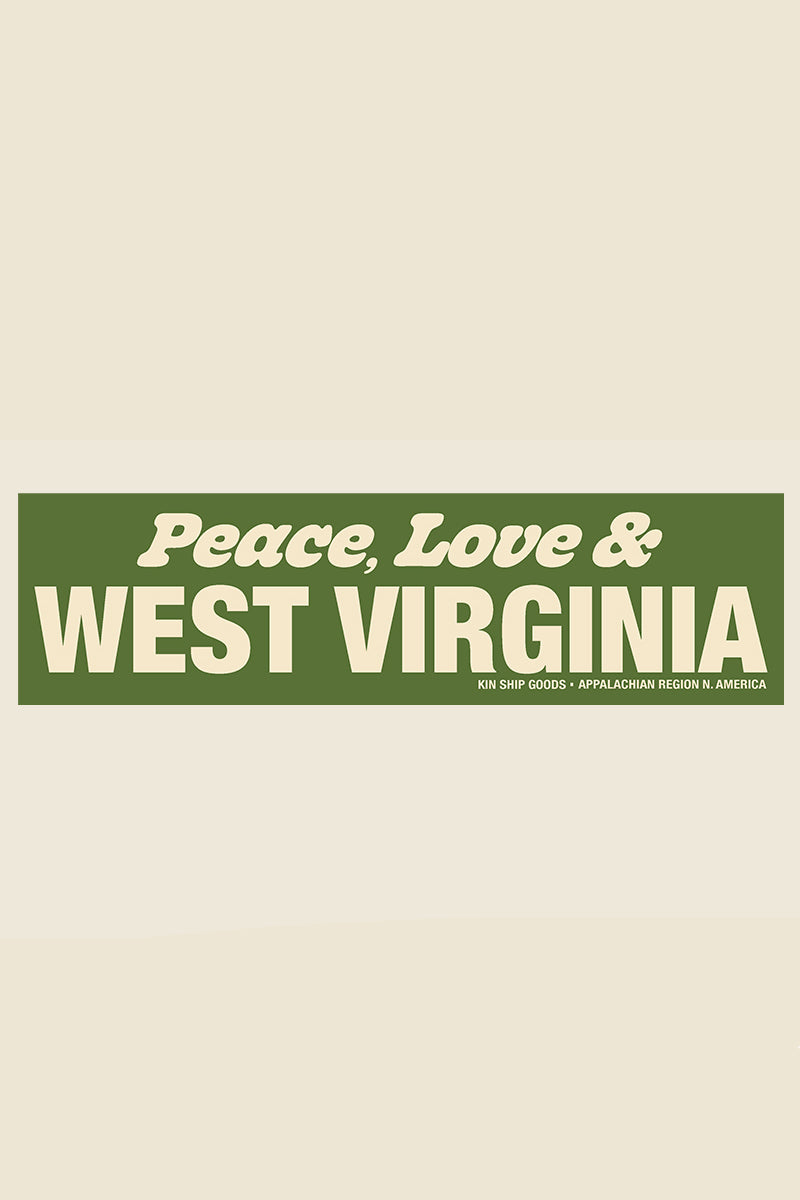 Peace, Love & WV Bumper Sticker