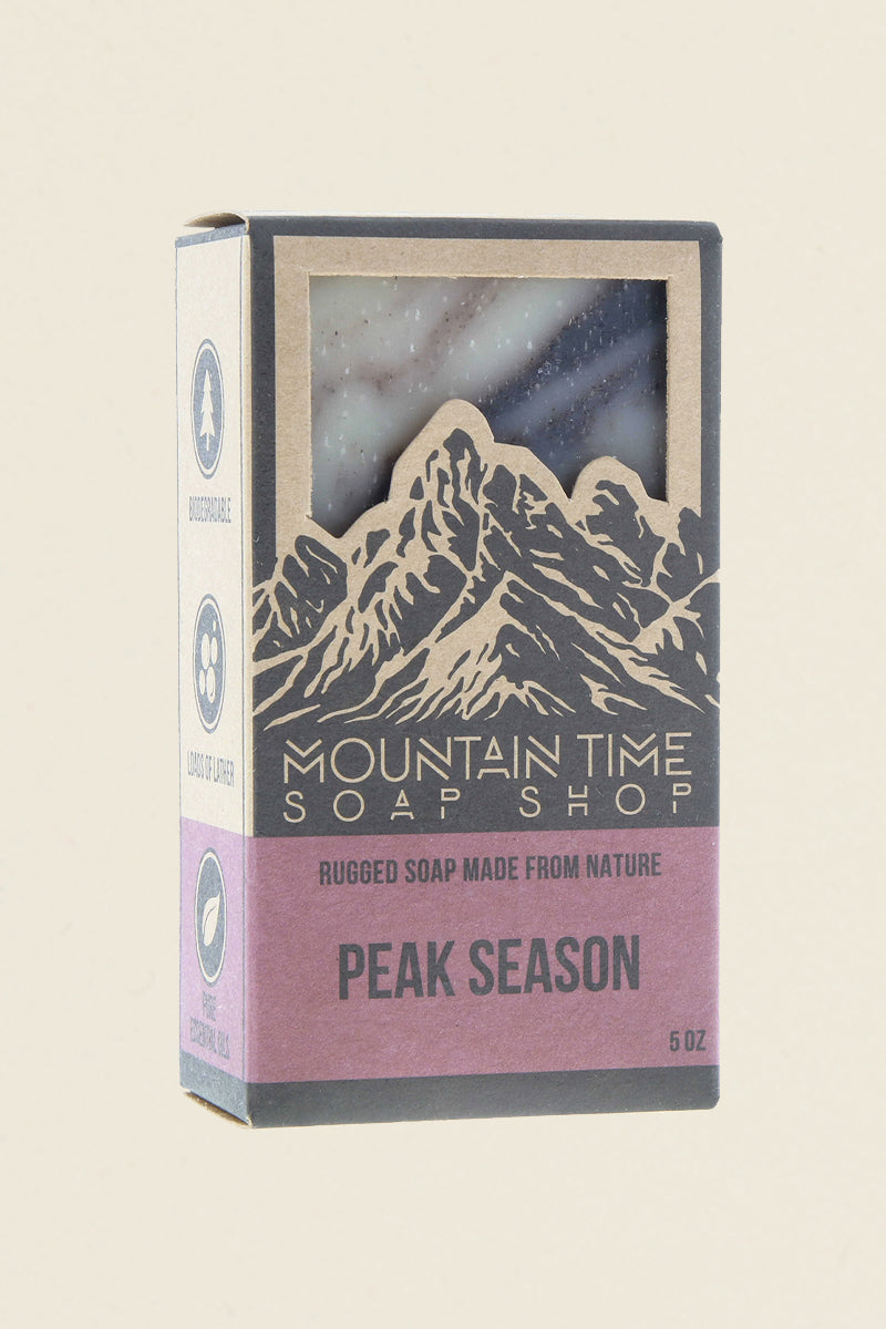 peak season mountain time bar of soap kin ship goods