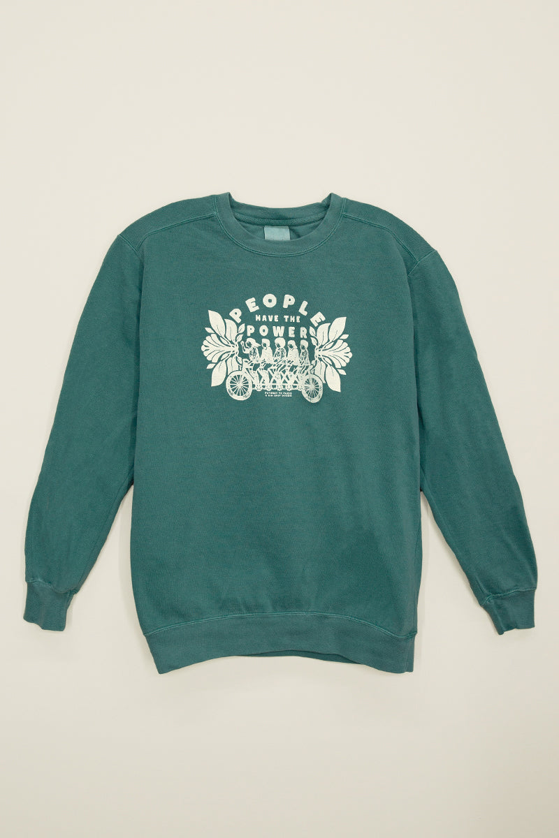 People Have the Power Green sweatshirt Kin Ship Goods