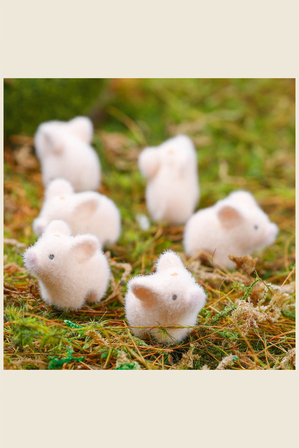Mini Flocked Piglet