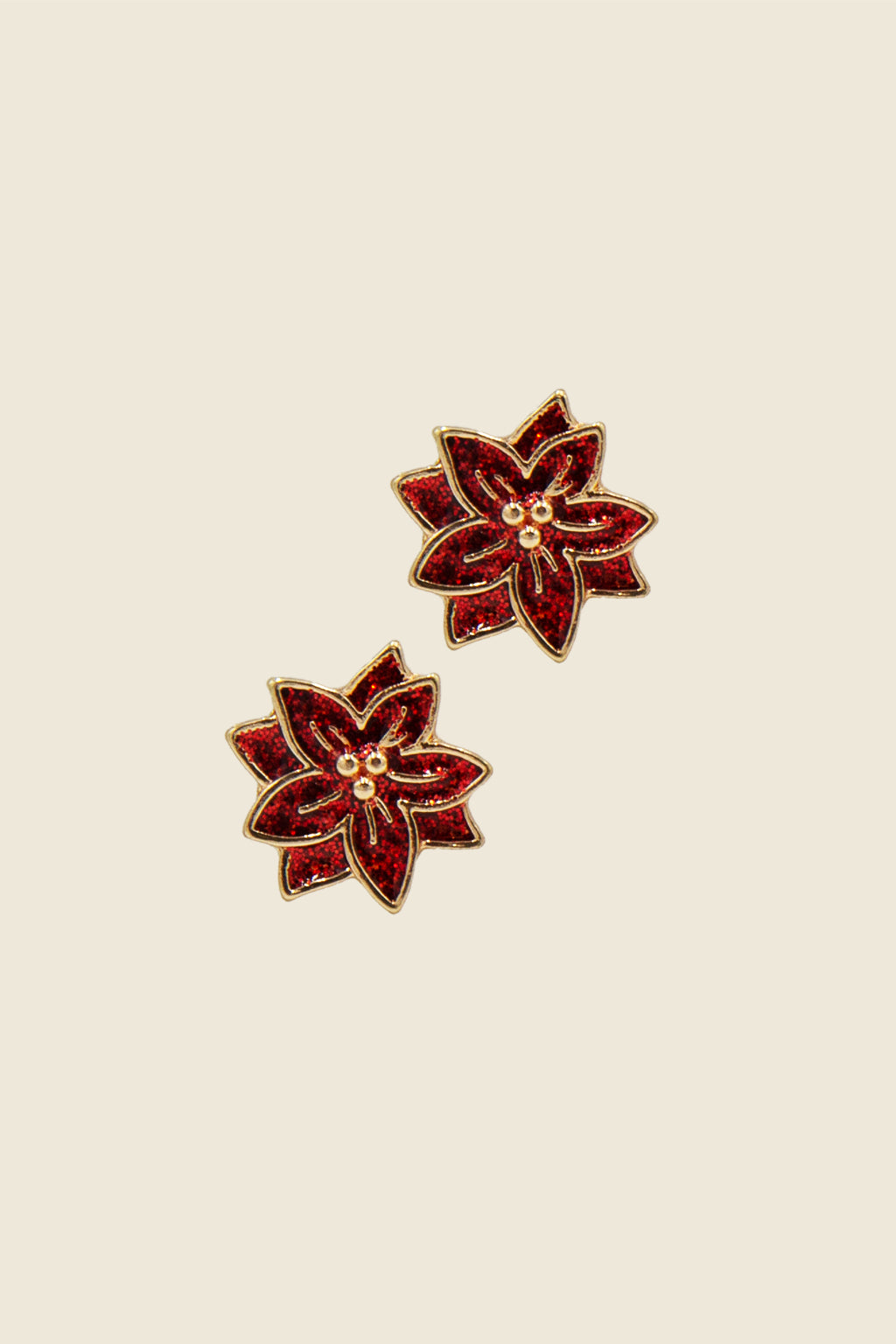 Poinsettia Earrings