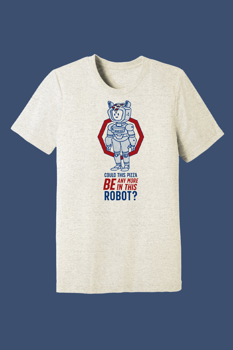 Comedy Bang Bang World Scott Hasn't Seen Pizza Robot Ivory Crewneck t-shirt x Kin Ship Goods