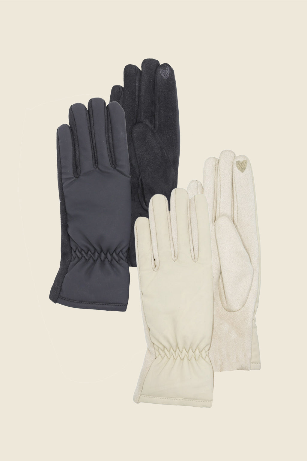 Shirred Touchscreen Gloves