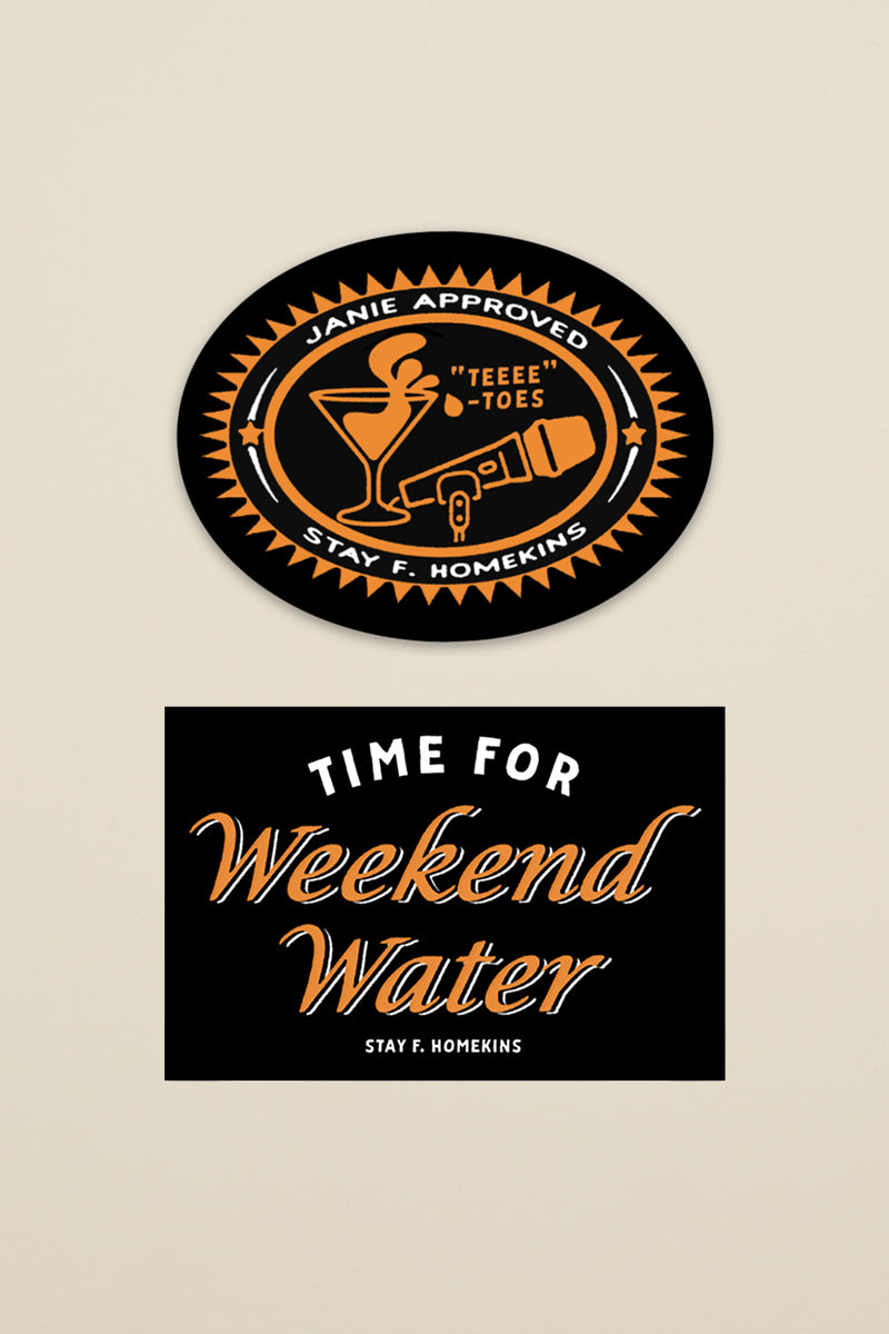 stay f. homekins: weekend water sticker set