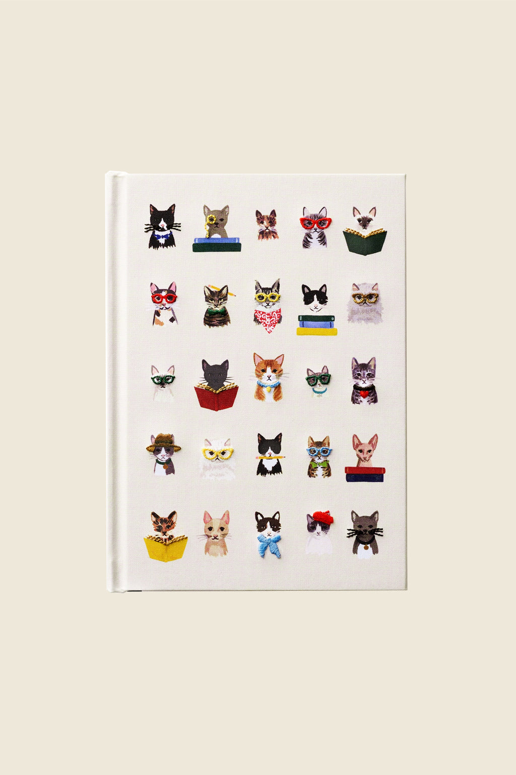 Studious Cats Embroidered Journal