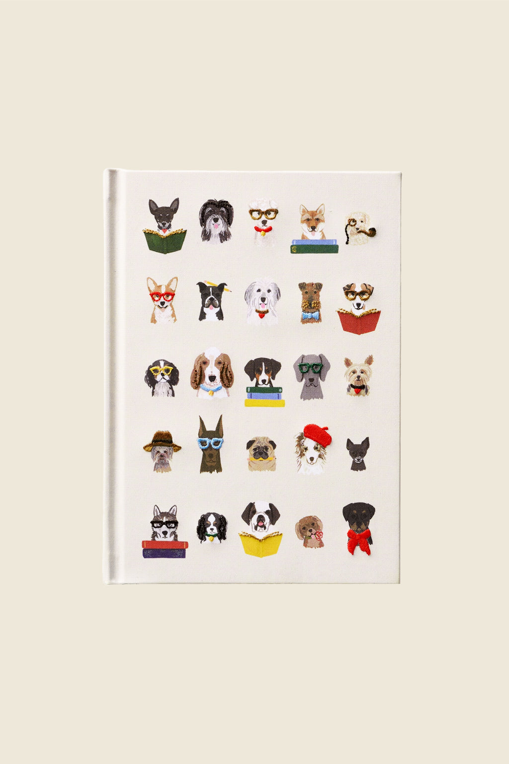 Studious Dogs Embroidered Journal
