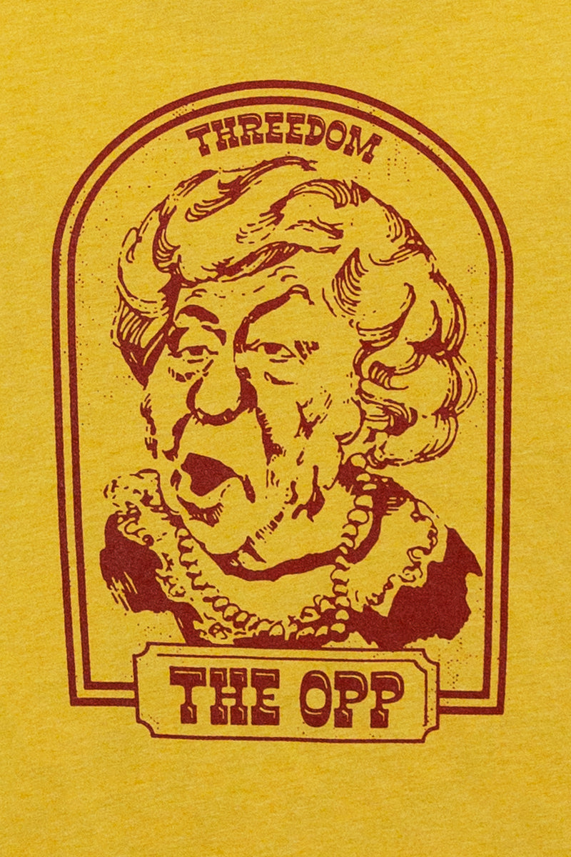 Threedom: The OPP Tee, mustard