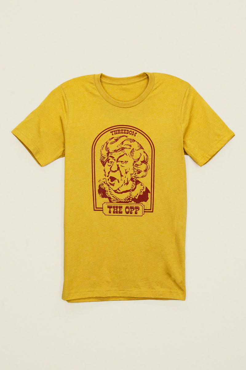 Threedom: The OPP Tee, mustard