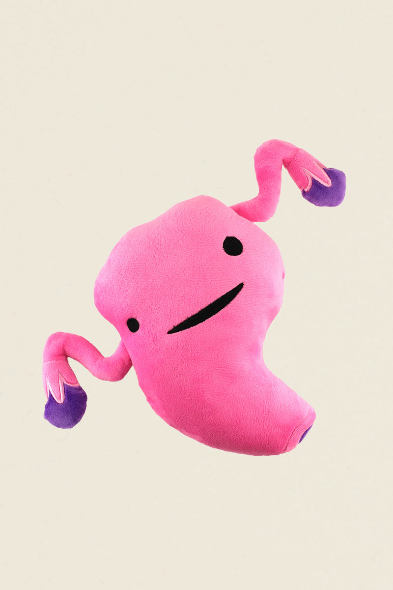 uterus plushie pink kin ship goods