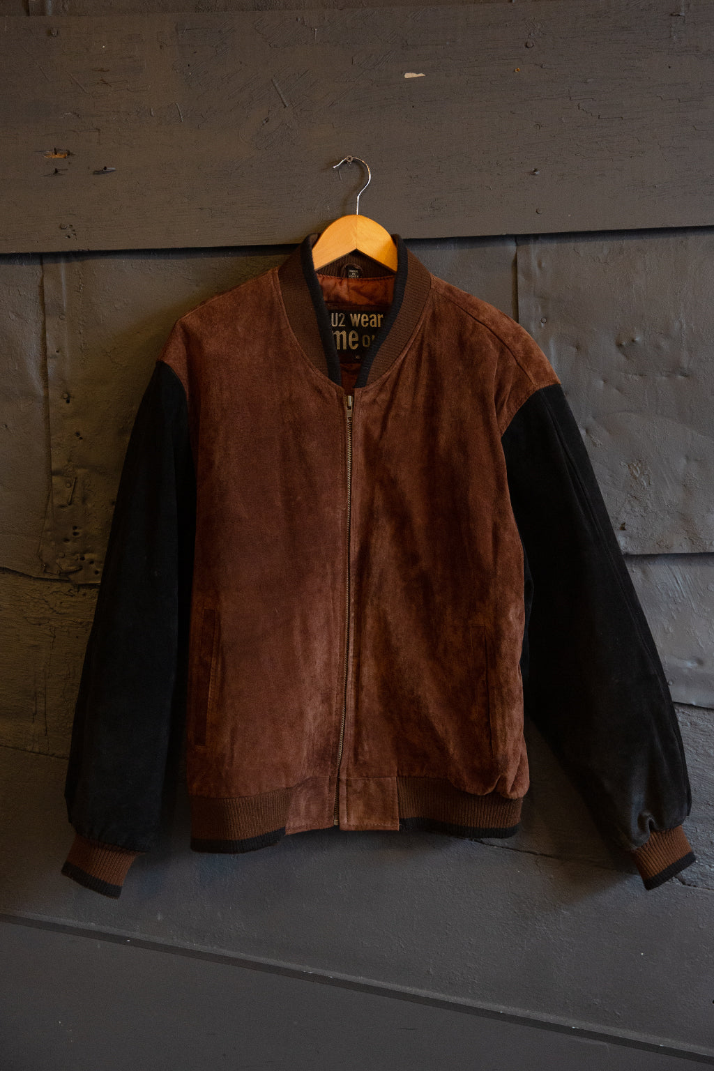 90s Suede Colorblock Jacket
