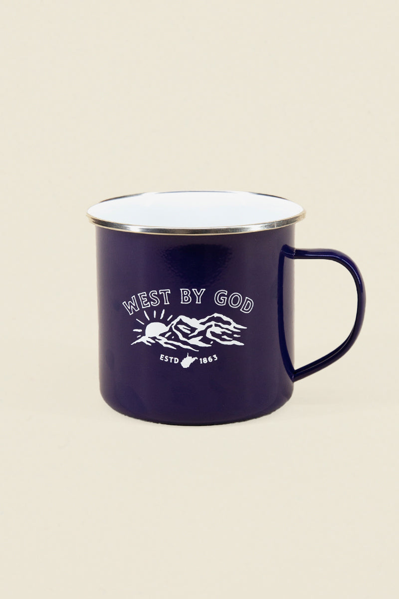 west by god enamel mug