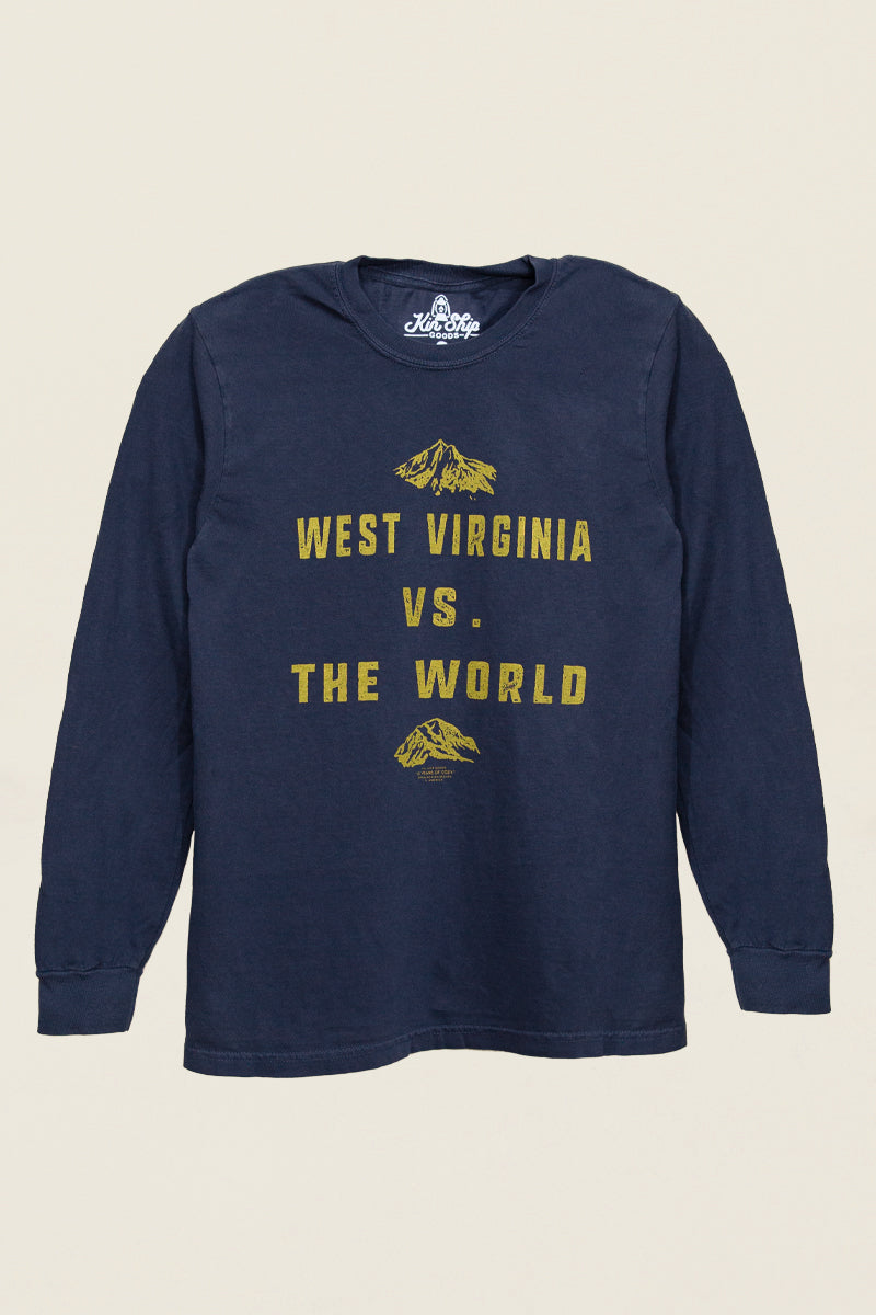 west virginia vs the world long sleeve t shirt kin ship goods